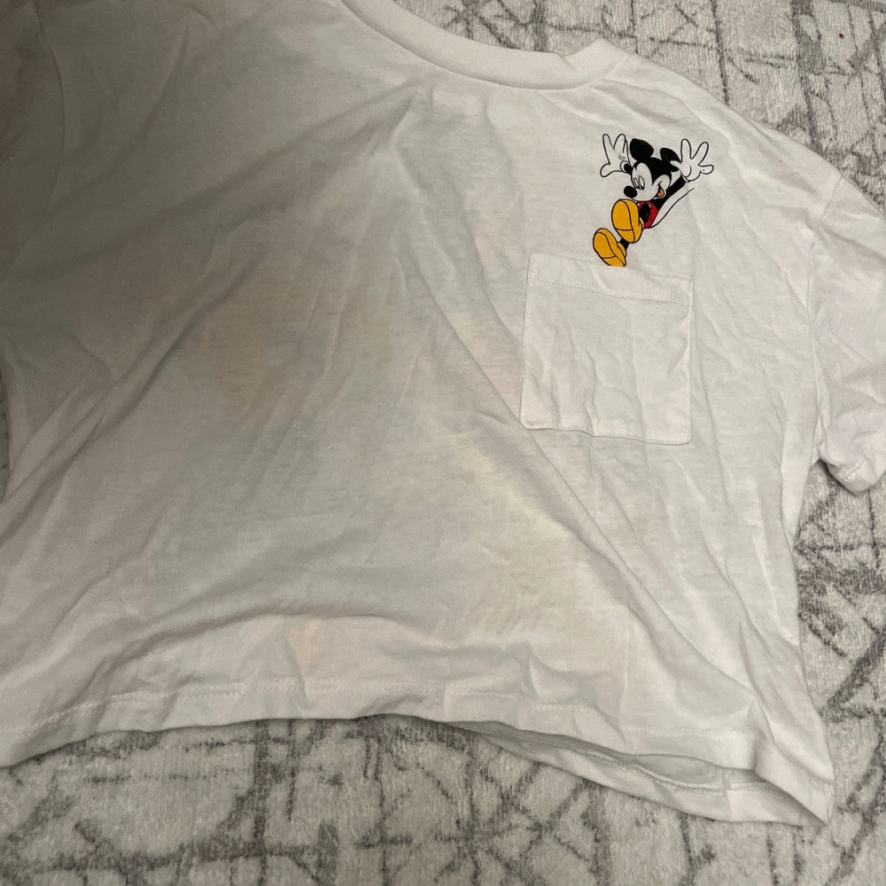 white disney crop top